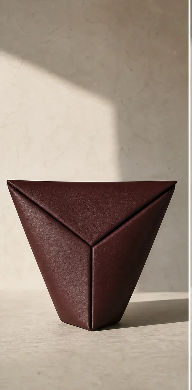 Estudio de cartera triangular con planos plegados