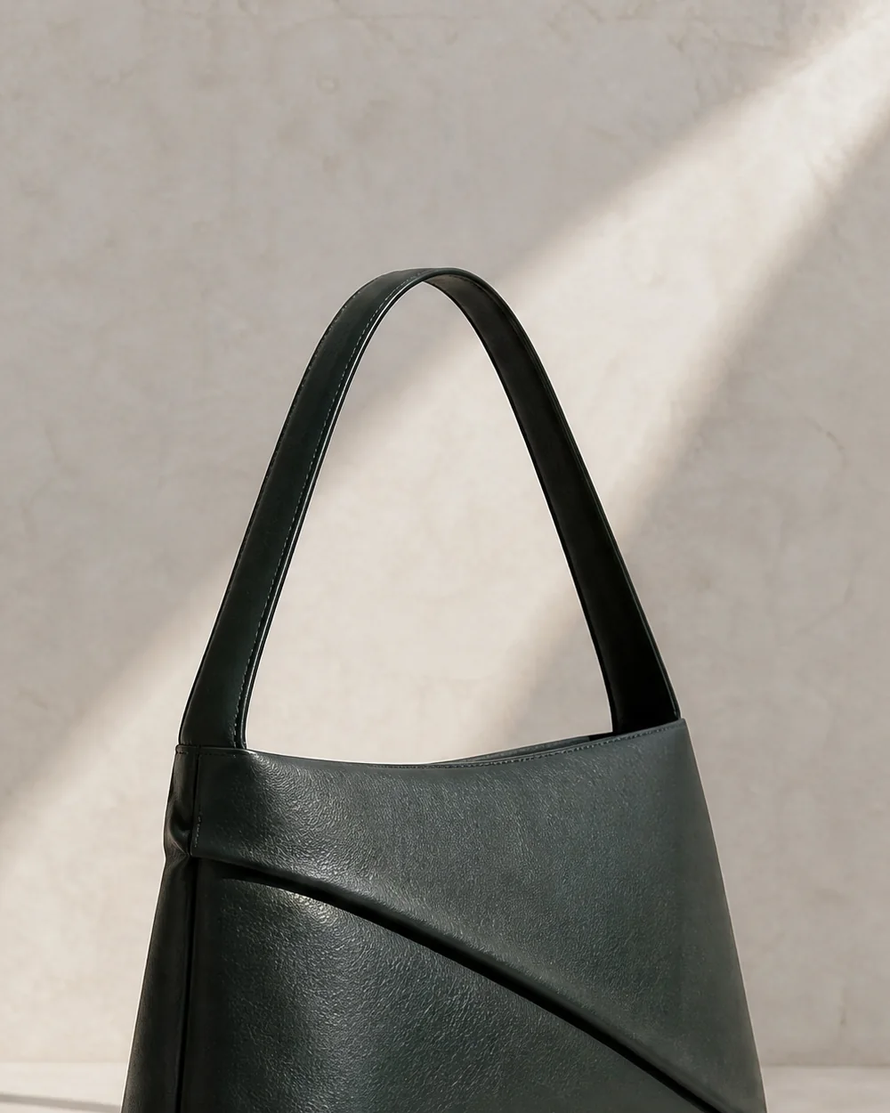 Axis Diagonal Shoulder Bag in deep forest, side view