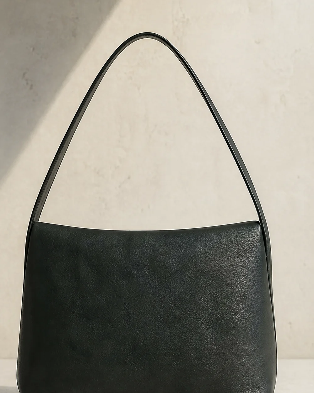 Tuckline Shoulder Bag in ink, back view