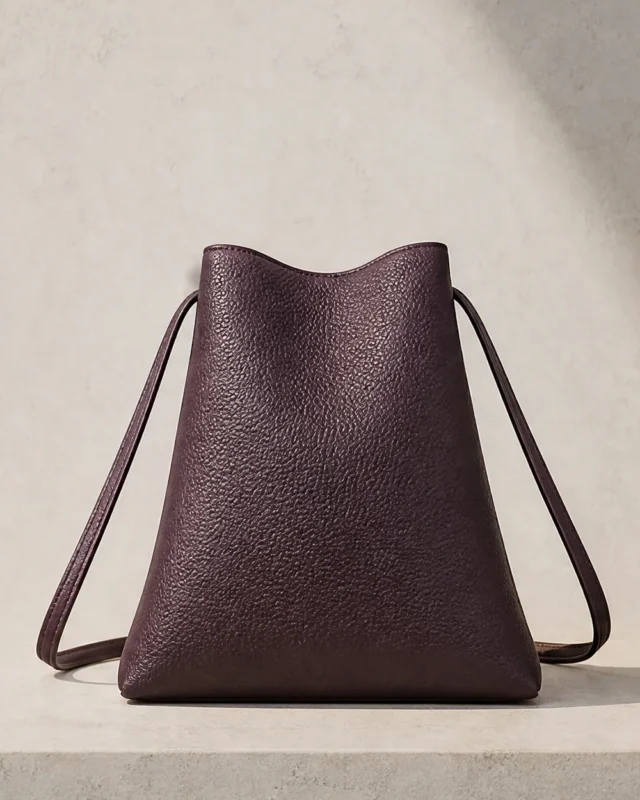 Lantern Crossbody in plum, front view