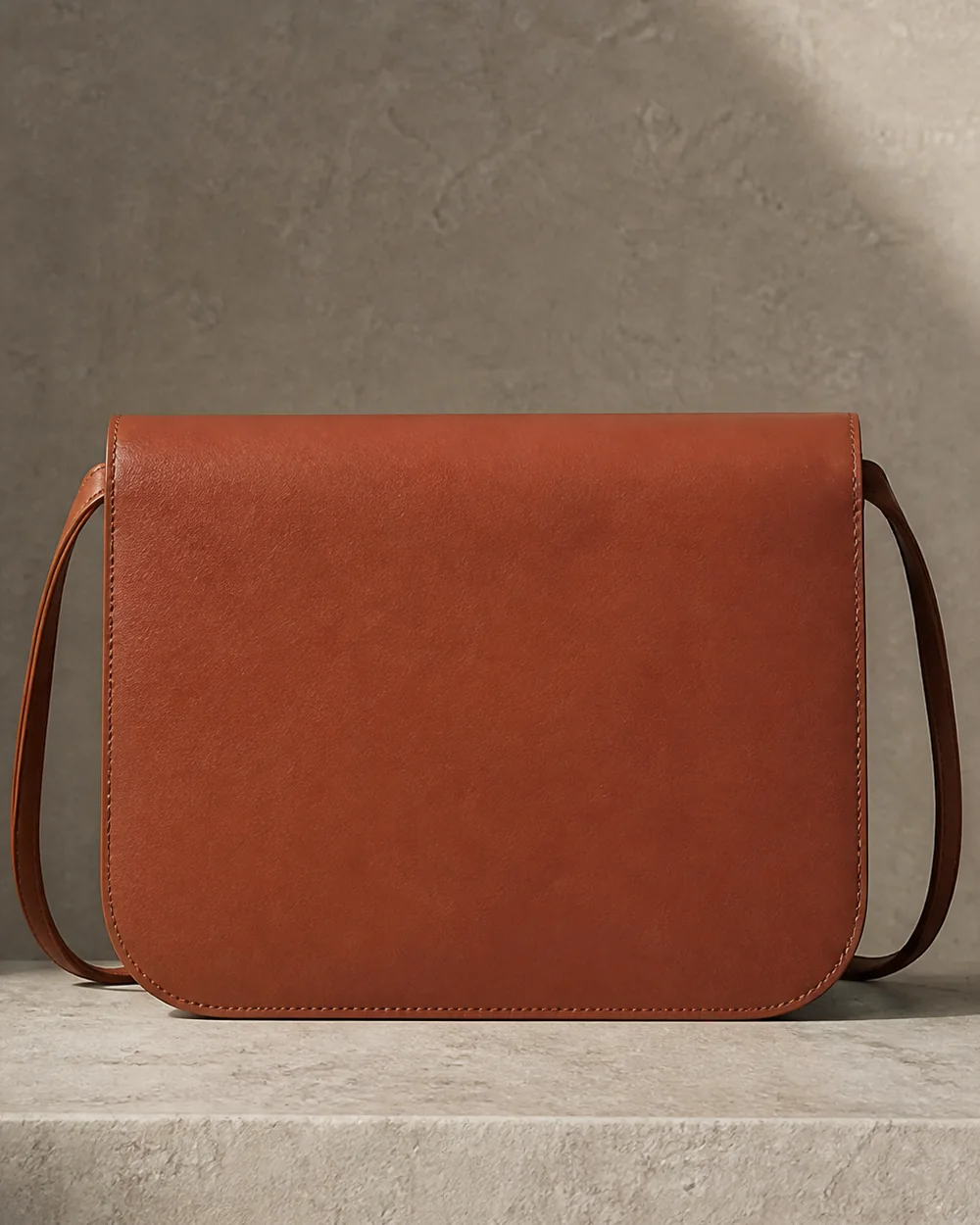 Envelope Crossbody in terracotta, back view
