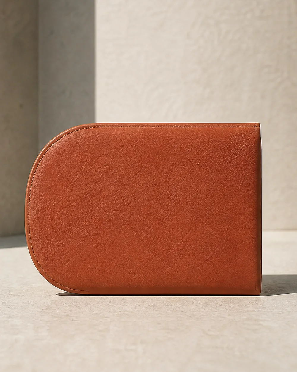 Fillet Coin Pouch in terracotta, back view