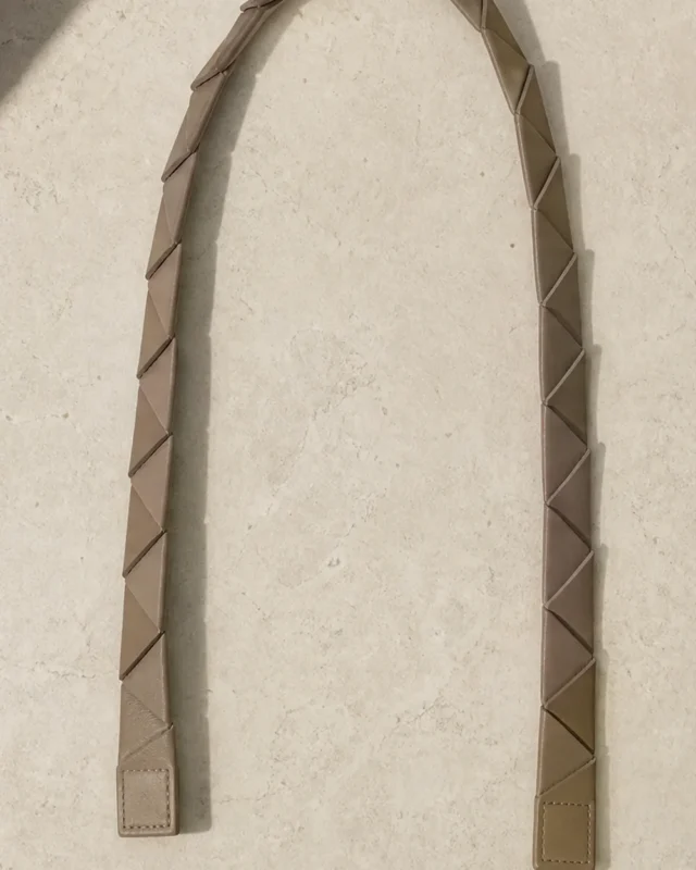 Tension Segmented Strap in stone, front view