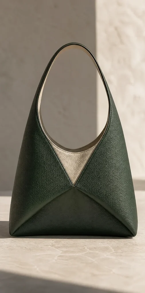 ELVANTTO form study: Folded shoulder bag Tessel, view 1
