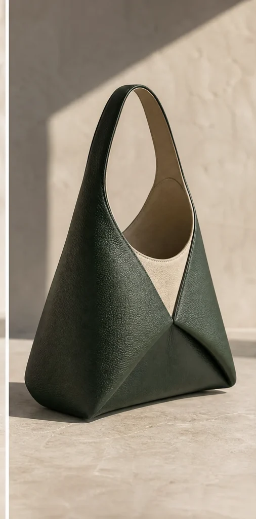 ELVANTTO form study: Folded shoulder bag Tessel, view 2