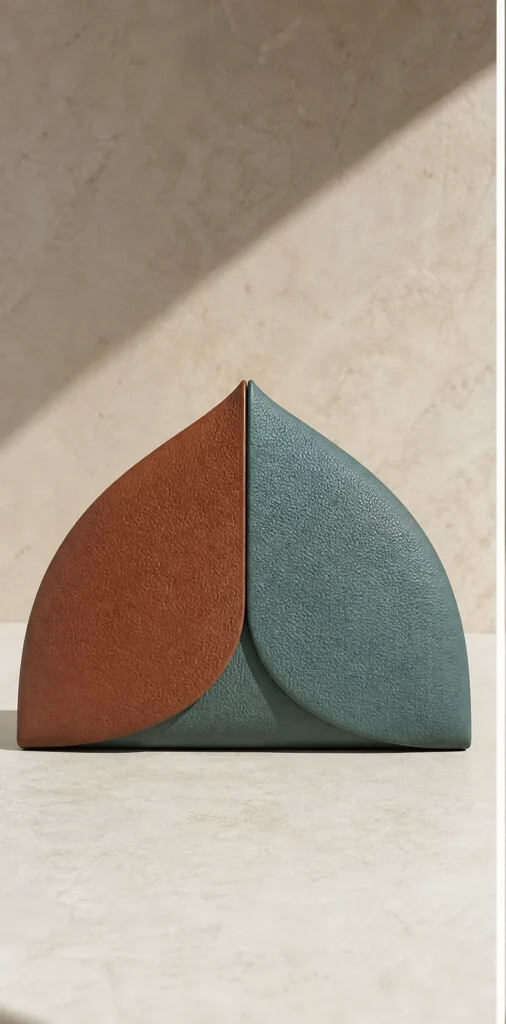 ELVANTTO form study: Folded wallet or pouch Leaf, view 1