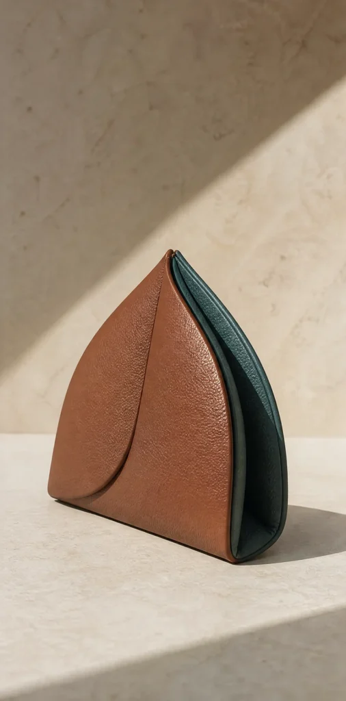 ELVANTTO form study: Folded wallet or pouch Leaf, view 2