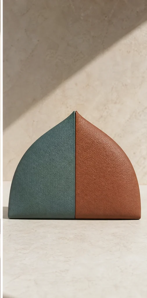 ELVANTTO form study: Folded wallet or pouch Leaf, view 3